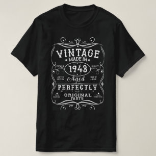 Vintag Geboren 1943 Klassisches 81. Geburtstagsges T-Shirt