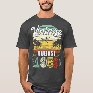 Vintag Geboren im August 1959 Glückwunsch Geburtst T-Shirt