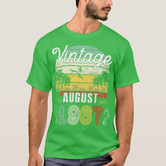Vintag Geboren im August 1967 Glückwunsch Geburtst T-Shirt