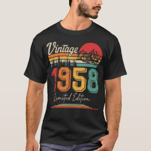 Vintag Geboren im Jahr 1958 Geburtstag Party Hochz T-Shirt