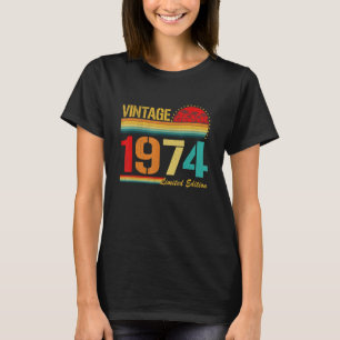 Vintag Geboren im Jahr 1974 Geburtstag Party Hochz T-Shirt
