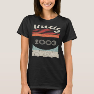 Vintag Geboren im Jahr 2003 19. Geburtstag 19 Jahr T-Shirt