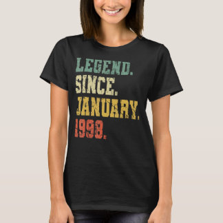 Vintag Geboren im Januar 1998 Männer Frauen 25 Jah T-Shirt