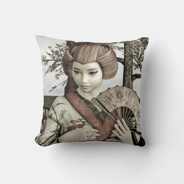 Vintag Geisha Kissen (Vorderseite)