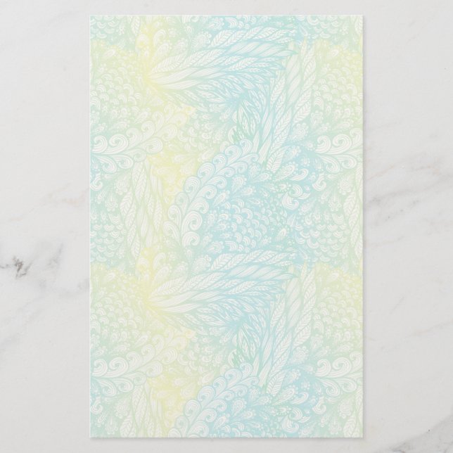 Vintag gelb und blau leuchtend briefpapier (Vorderseite)