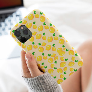 Vintag Gelb und grüne Zitrone auf stylish rosa Case-Mate iPhone Hülle