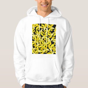 Vintag Gelbe Bananen: Schwarzer Hintergrund Hoodie