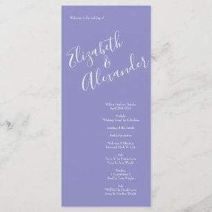 Vintag-Gelbe Rosenhochzeit mit Periwinkle Menükarte