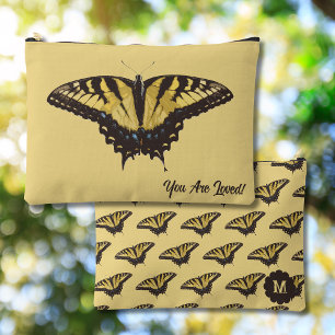 Vintag-Gelbe Schmetterling-Beutel und Anfangszubeh Zubehörtasche