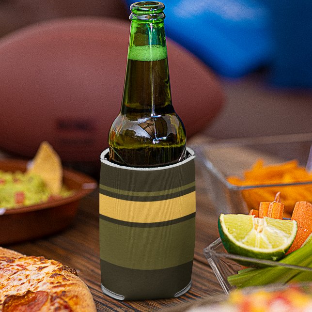 Vintag Gelbe und grüne Streifen Dosenkühler (Can coolers)