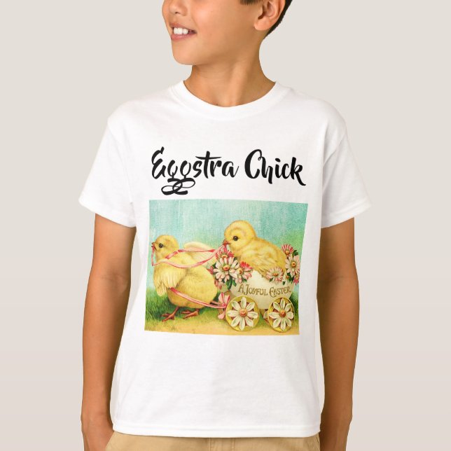 Vintag-Gelber KicherOstern T-Shirt (Vorderseite)