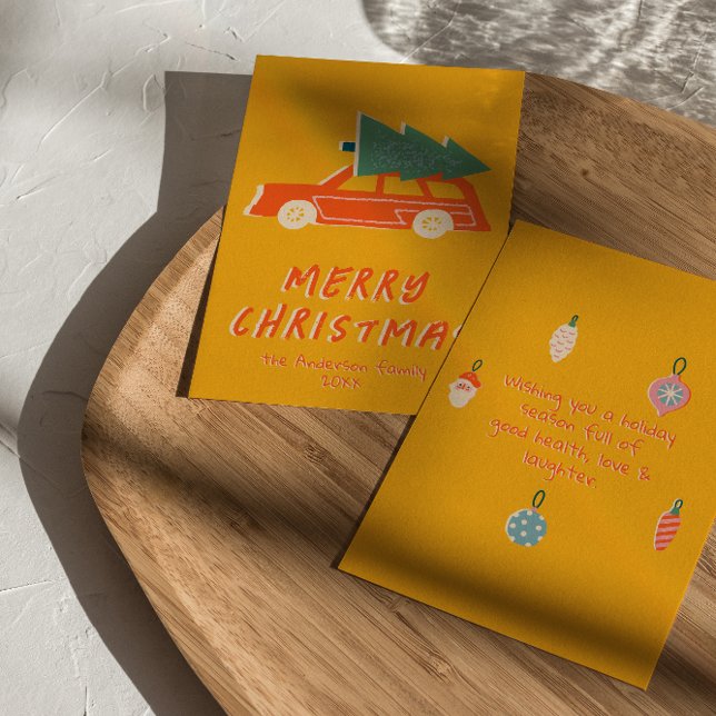 Vintag Gelber Truck Tree Weihnachten Foto (Von Creator hochgeladen)