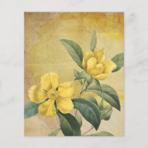 Vintag-Gelbes Blumenzellenpapier