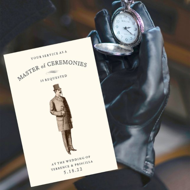 Vintag Gent | Kapitän der Zeremonien Einladung (Von Creator hochgeladen)