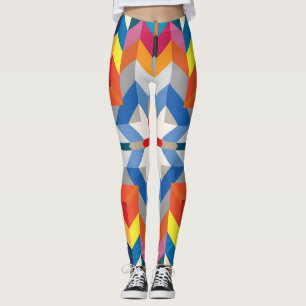 Vintag Geometrisch: skandinavische Farbblöcke Leggings