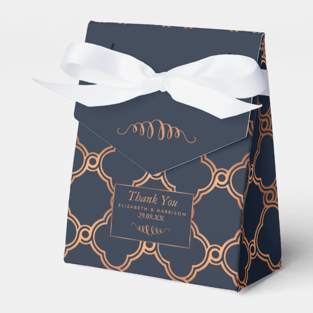Vintag Geometrische Art Deco Gatsby Hochzeit Geschenkschachtel (Vorderseite)