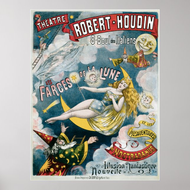 Vintag George Melies Illusion Fantastique Poster (Vorne)