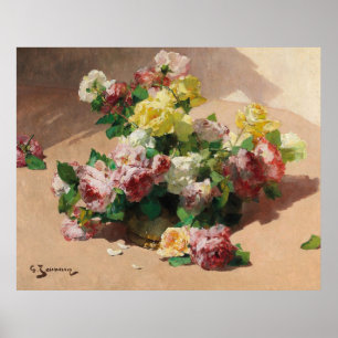 Vintag Georges Jeannin Rose Poster