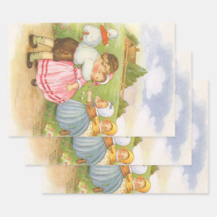 Vintag Georgie Porgie Mutter Goose Kinderzimmer Rh Geschenkpapier Set