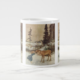 Vintag Gerda und Reindeer von Edmund Dulac Jumbo-Tasse