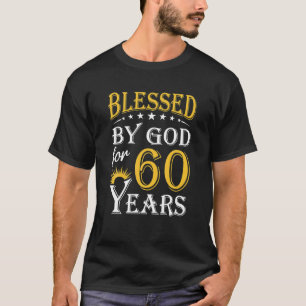 Vintag gesegnet von Gott für 60 Jahre glücklich 60 T-Shirt