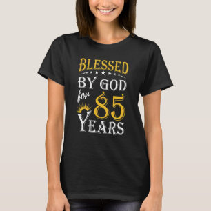 Vintag gesegnet von Gott für 85 Jahre Happy 85. Bi T-Shirt