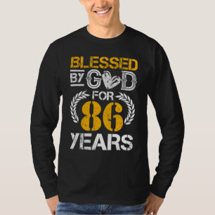 Vintag gesegnet von Gott für 86 Jahre glücklich 86 T-Shirt