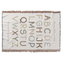 Vintag gestrichener Alphabet-Kinderzimmer-Raum mit