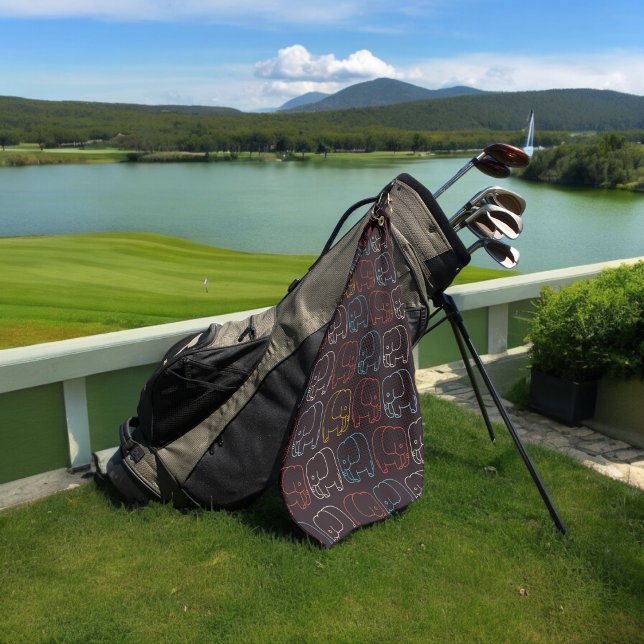 Vintag gezeichnet Elefanten Golfhandtuch (golf towel)