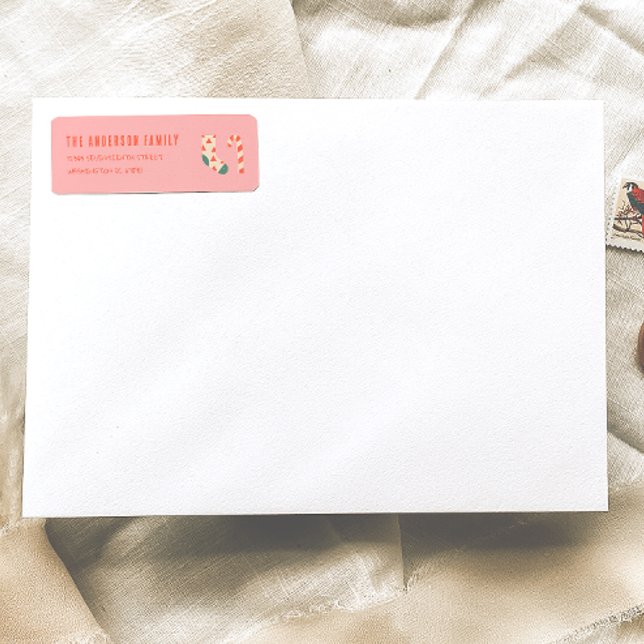 Vintag Gezeichnet Pink Red Christmas Doddle-Adress (Von Creator hochgeladen)