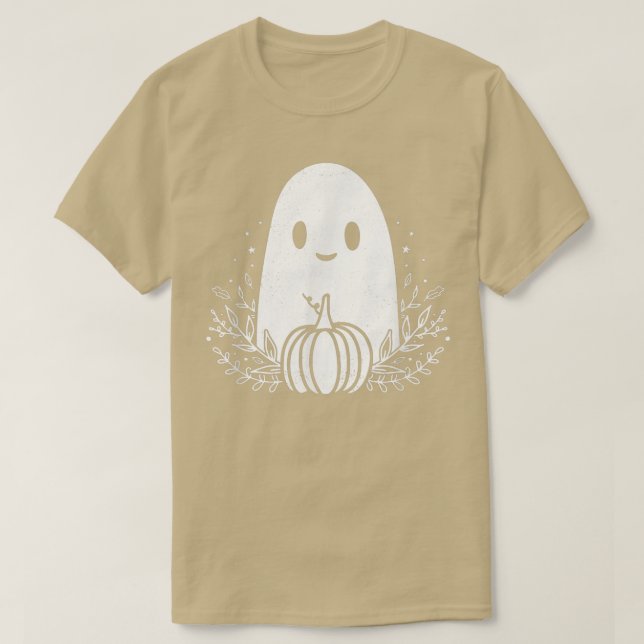 Vintag Ghost Autumn Halloween T-Shirt (Design vorne)