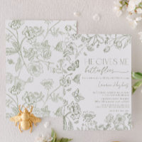 Vintag gibt er mir Schmetterlinge als grüne Dusche