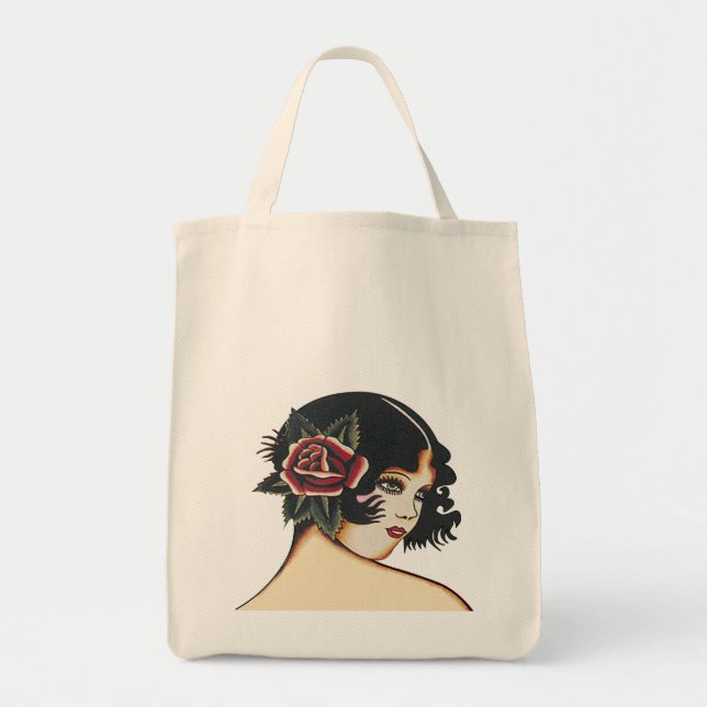 Vintag Girly Girl Tragetasche (Vorne)