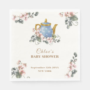 Vintag Girly Wildblume Tea Baby Dusche Serviette