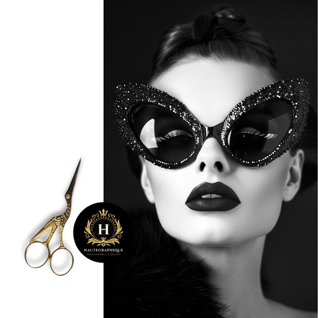 Vintag Glam Black & Crystal Cat-Eye Decoupage Seidenpapier (Von Creator hochgeladen)