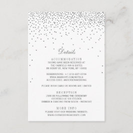 Vintag Glam Silver Confetti Wedding Begleitkarte