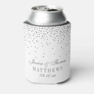 Vintag Glam Silver Confetti Wedding Dosenkühler