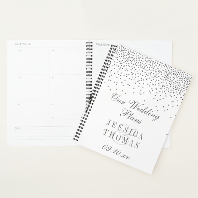 Vintag Glam Silver Confetti Wedding Planer (Anzeige)