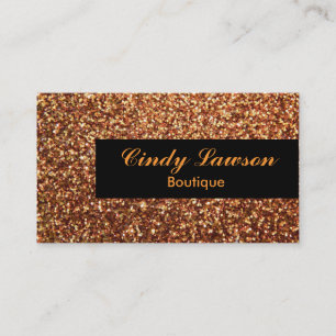Vintag Glamour Gold Glitzer Visitenkarte