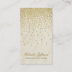 Vintag Gold Confetti Elegant Visitenkarte