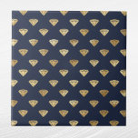 Vintag Gold Diamond Art Deco Navy Blue Fliese<br><div class="desc">Navy Blauer Fliesen mit Gold Diamant Art Deco Design. Hex-Code für marineblau ist #202A44.</div>