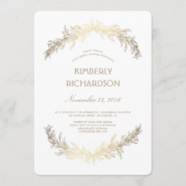 Vintag Gold Laurel Wreath Brautparty Einladung