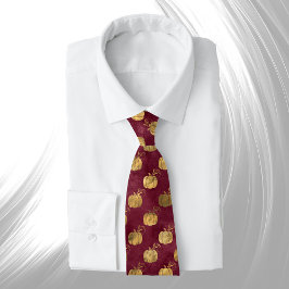 Vintag Gold Maroon Pumpkin Krawatte