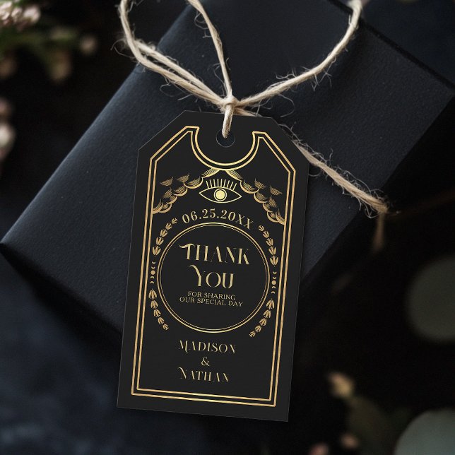 Vintag Gold Tarot Gothic Wedding Vielen Dank Geschenkanhänger (Von Creator hochgeladen)