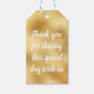 Vintag Gold Vielen Dank Glam Wedding Party Elegant Geschenkanhänger