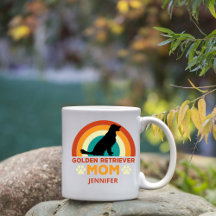 Vintag Golden Labrador Hund Mama Sonnenuntergang P