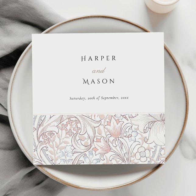 Vintag Golden Lilies William Morris Wedding Serviette (Von Creator hochgeladen)