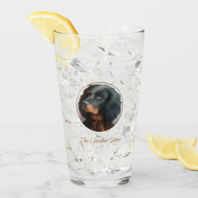 Vintag Gordon Setter Glas (Vorderseite Ice)