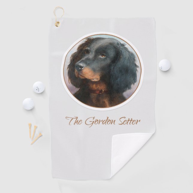 Vintag Gordon Setter Golfhandtuch (Insitu)