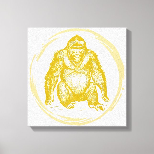 Vintag Gorilla Leinwanddruck (Vorderseite)